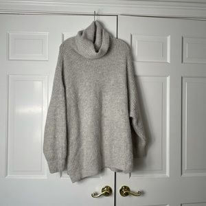 Zara Knit Chunky Oversized Turtleneck Sweater